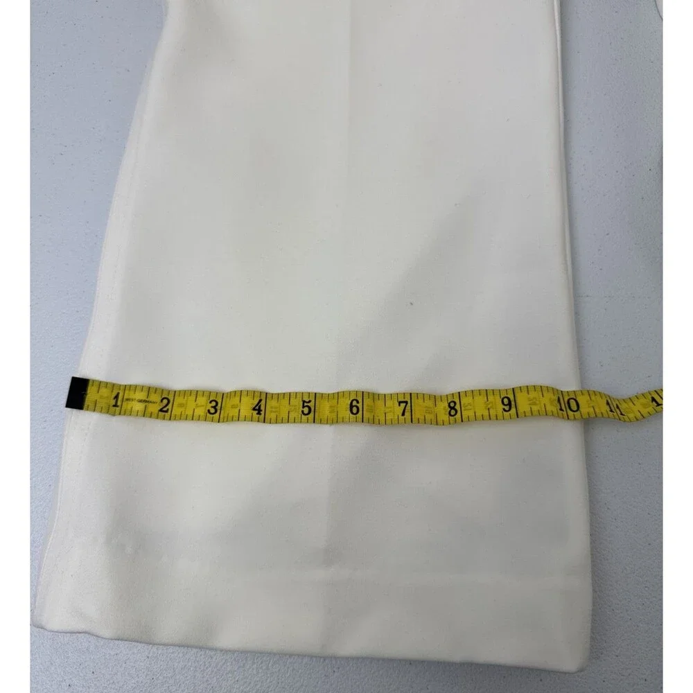 LTD White Wide Leg Sailor Pants Fully Lined Decorative Buttons Size 0 / W30 - Picture 12 of 16